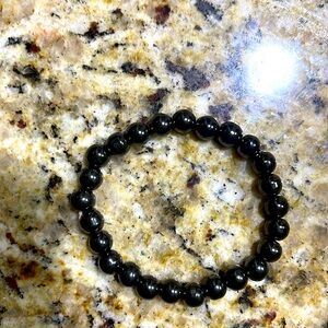 Black Obsidian Gemstone Bracelet - Crystal Stone Beaded Bracelets for unisex